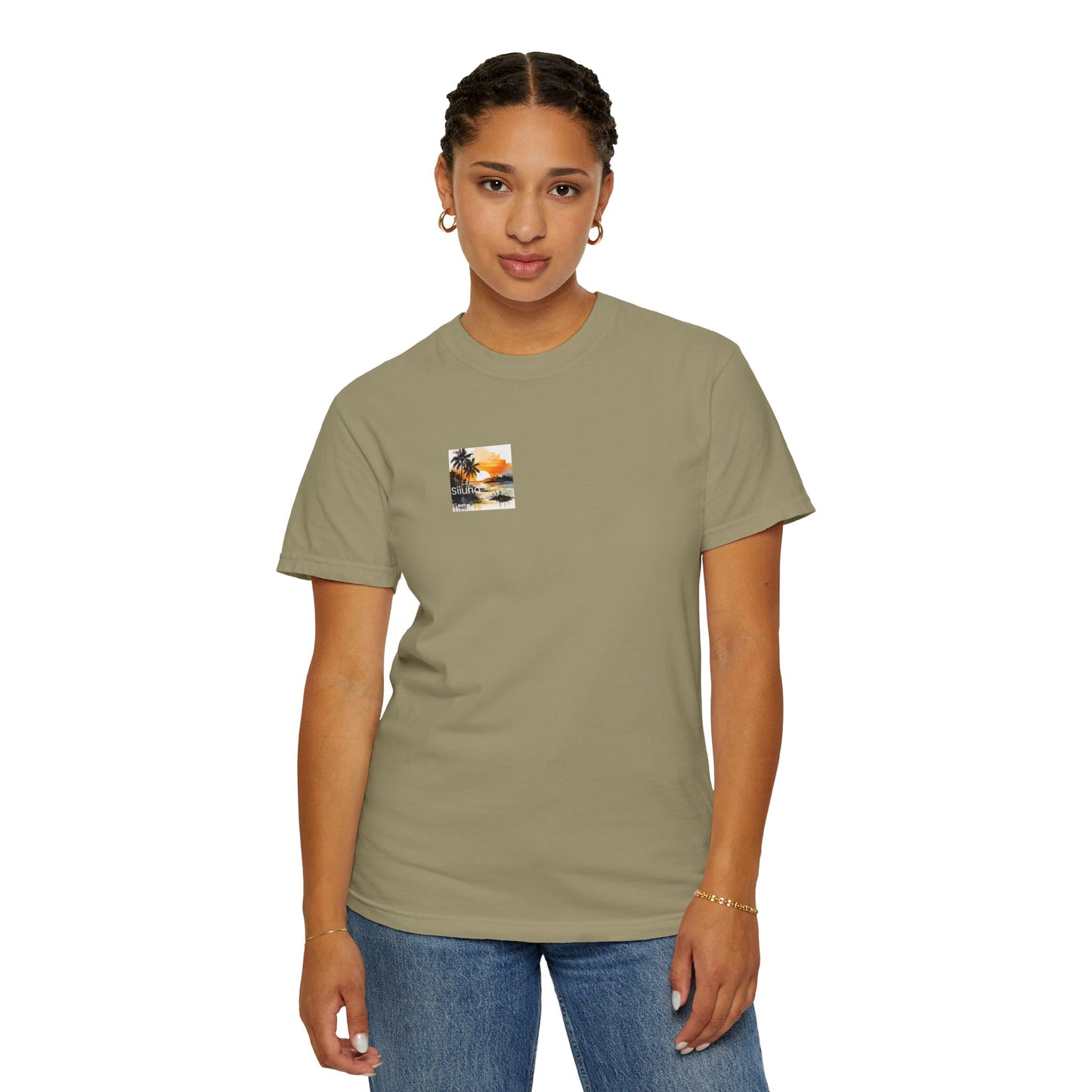 Tropical Sunset T-shirt | Unisex Garment-Dyed Tee | Beach Vibe, Summer Fashion, Vacation Essential, Gift Idea, Relaxed Style