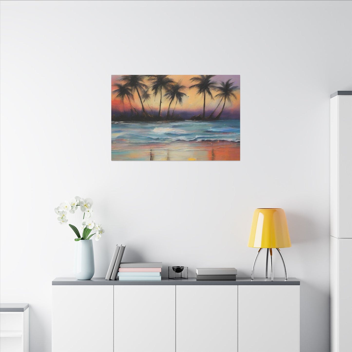 Abstract Art Canvas Print – Beach, Hawaii, Modern Wall Art, Digital Artwork, Matte Canvas, Ready to Hang, Home & Office Décor, Modern Wall Décor, Matte Canvas, Stretched, 0.75"