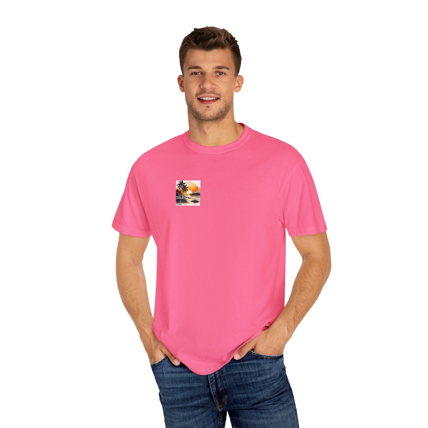 Tropical Sunset T-shirt | Unisex Garment-Dyed Tee | Beach Vibe, Summer Fashion, Vacation Essential, Gift Idea, Relaxed Style