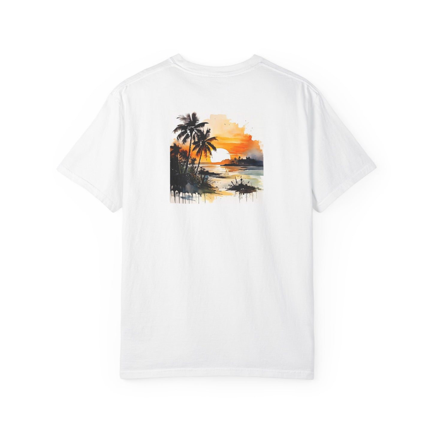 Tropical Sunset T-shirt | Unisex Garment-Dyed Tee | Beach Vibe, Summer Fashion, Vacation Essential, Gift Idea, Relaxed Style