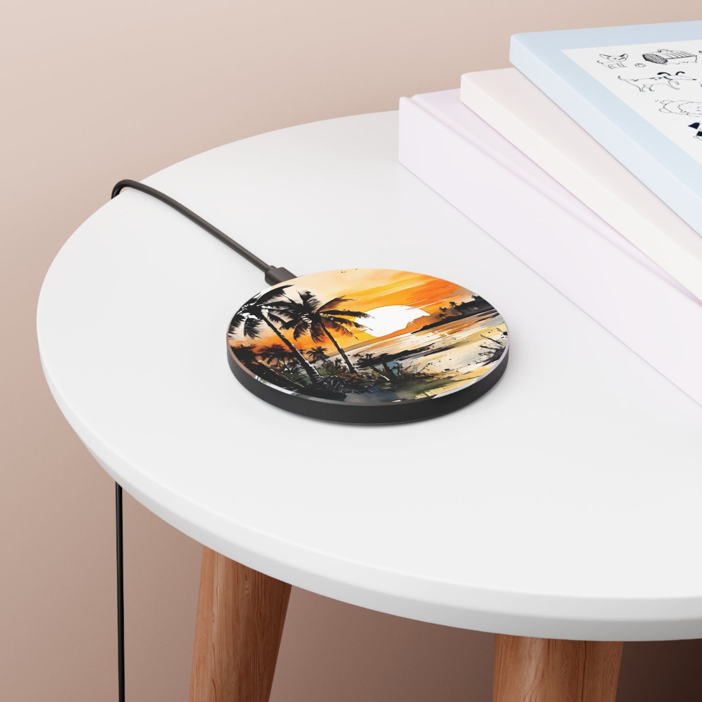10W Fast Wireless Phone Charger – Qi-Certified for iPhone 16/15/14, Samsung Galaxy S25/S24/S23, Google Pixel 7/8/9 – Sleek, Compact Design with Micro USB Cable.