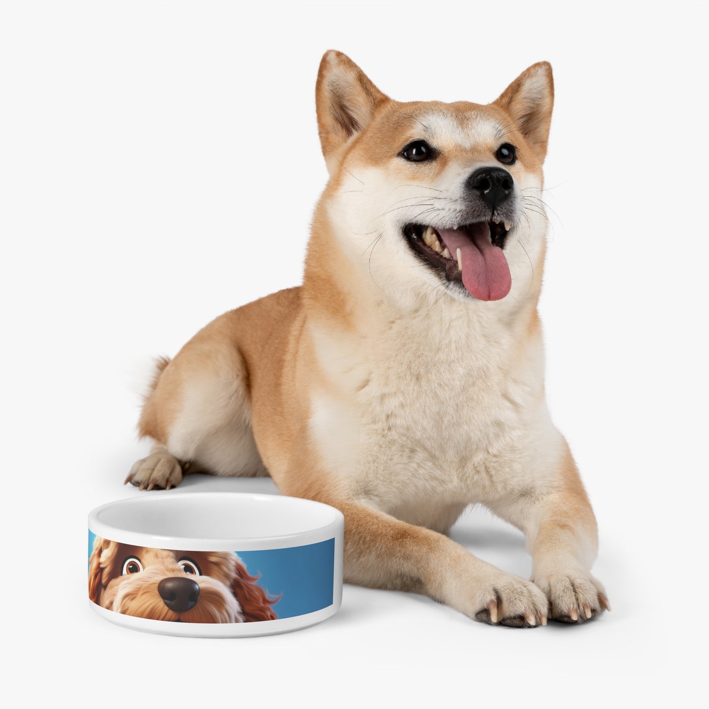 Pet Dog Bowl – Ceramic Food & Water Dish, Microwave & Dishwasher Safe