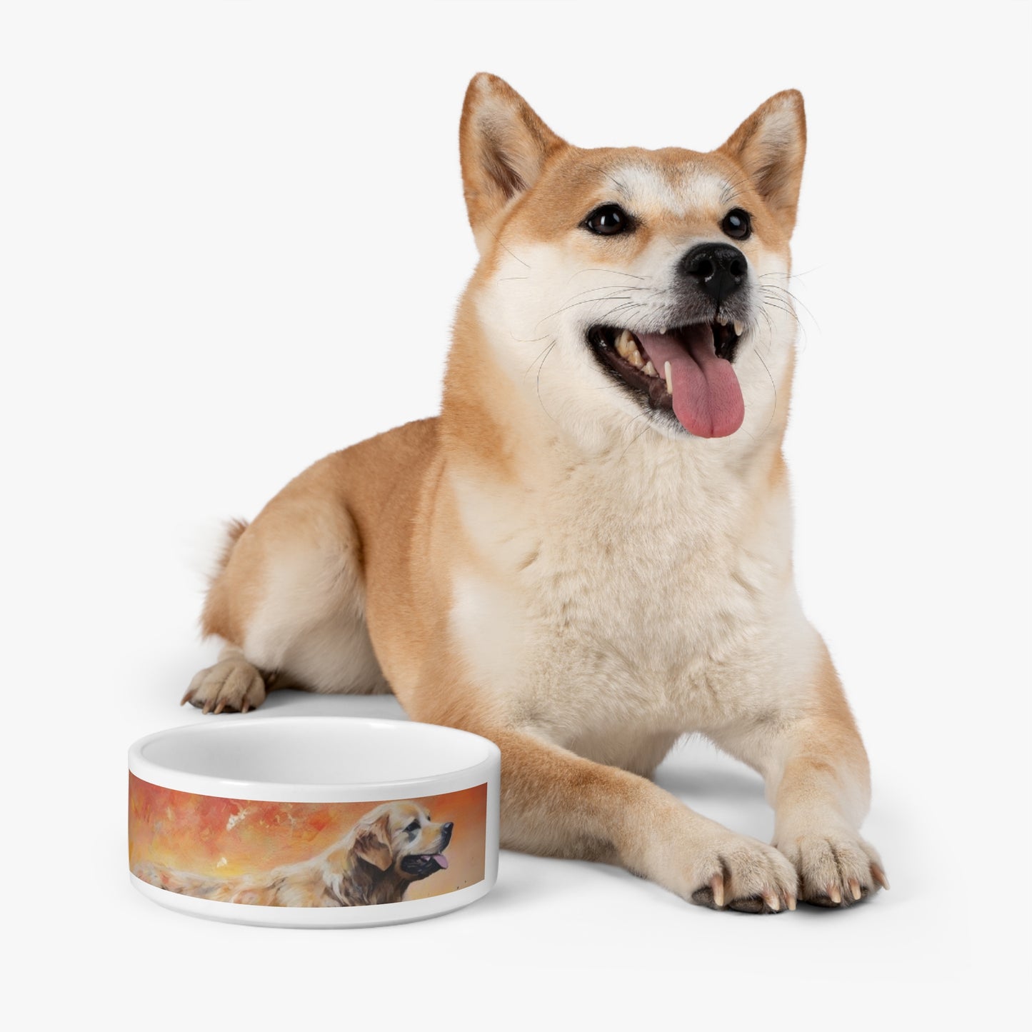 Pet Dog Bowl – Ceramic Food & Water Dish, Microwave & Dishwasher Safe