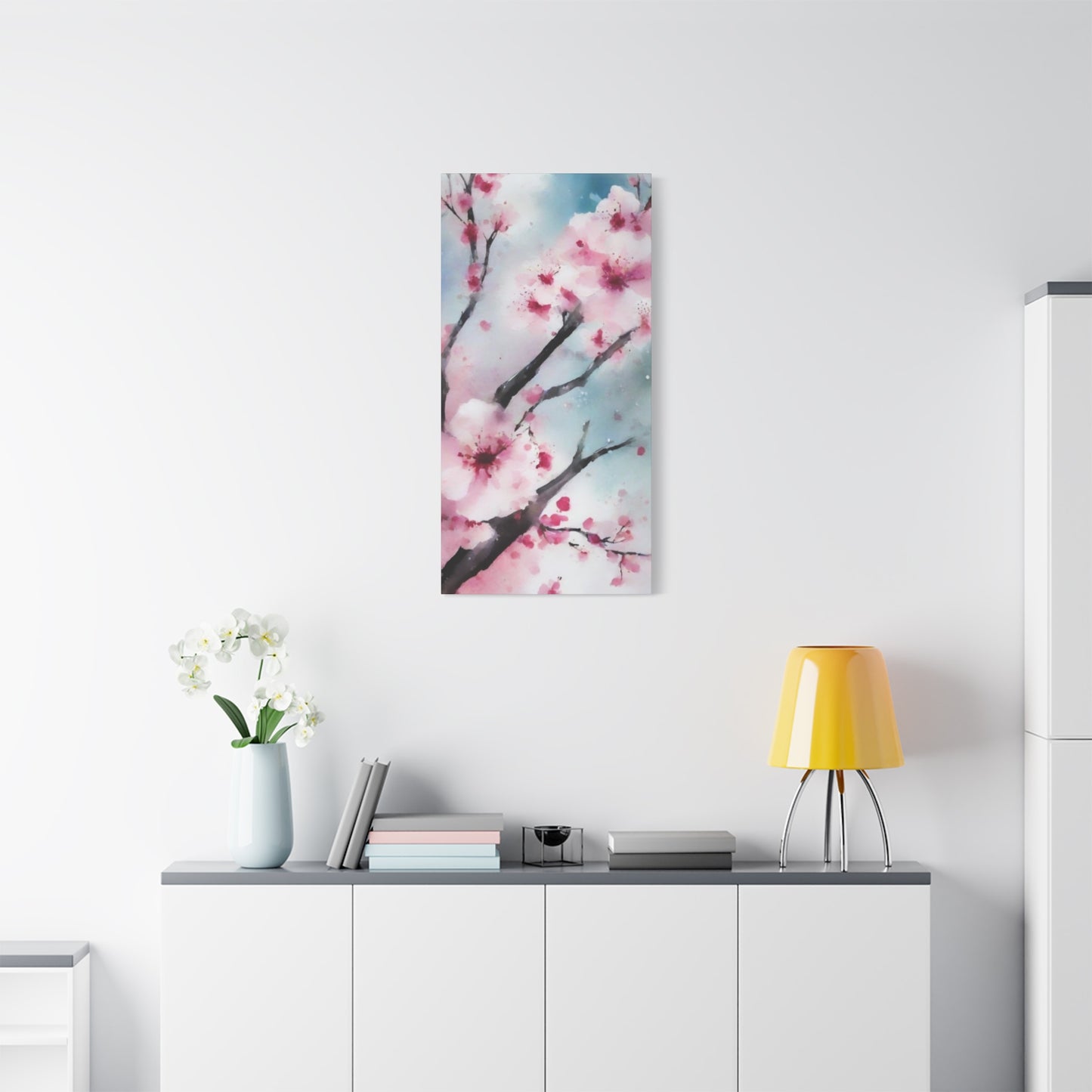 Abstract Art Canvas Print – Modern Wall Art, Digital Artwork, Matte Canvas, Ready to Hang, Home & Office Décor, Modern Wall Décor, Cherry Blossom Canvas Art - Floral Wall Decor