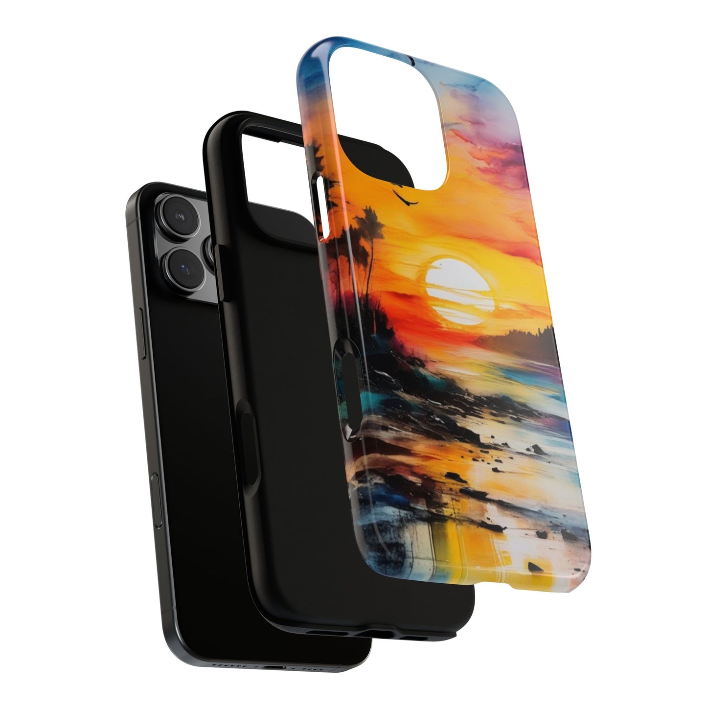 iPhone Tough Case Phone Case for iPhone 16/16 Plus/16 Pro/16 Pro Max – Dual Layer, Matte/Glossy Finish, Wireless Charging Compatible