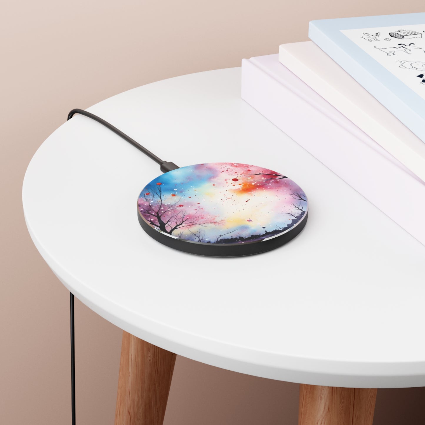 10W Fast Wireless Phone Charger – Qi-Certified for iPhone 16/15/14, Samsung Galaxy S25/S24/S23, Google Pixel 7/8/9 – Sleek, Compact Design with Micro USB Cable.