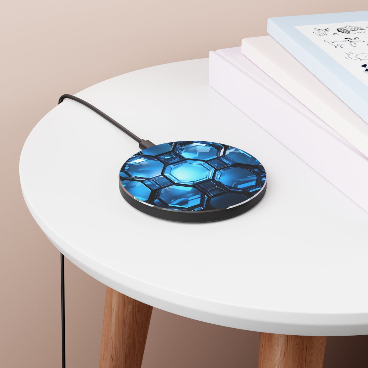 10W Fast Wireless Phone Charger – Qi-Certified for iPhone 16/15/14, Samsung Galaxy S25/S24/S23, Google Pixel 7/8/9 – Sleek, Compact Design with Micro USB Cable.