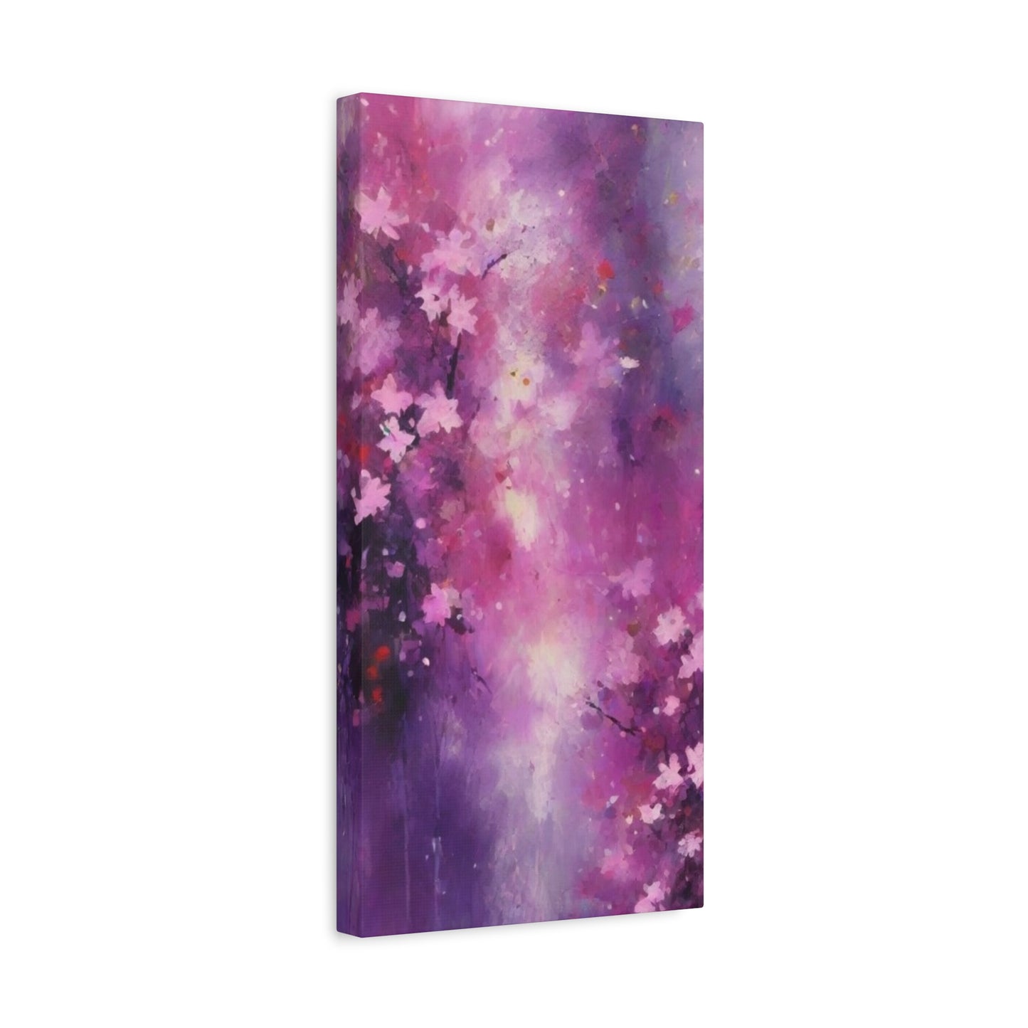 Abstract Art Canvas Print – Modern Wall Art, Digital Artwork, Matte Canvas, Ready to Hang, Home & Office Décor, Modern Wall Décor, Floral Abstract Wall Art - Purple Blossom Matte Canvas