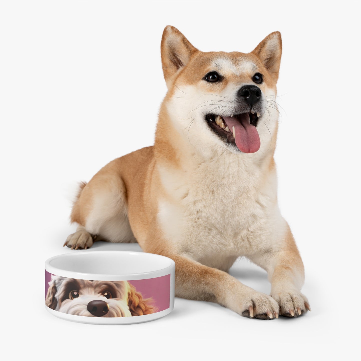 Pet Dog Bowl – Ceramic Food & Water Dish, Microwave & Dishwasher Safe