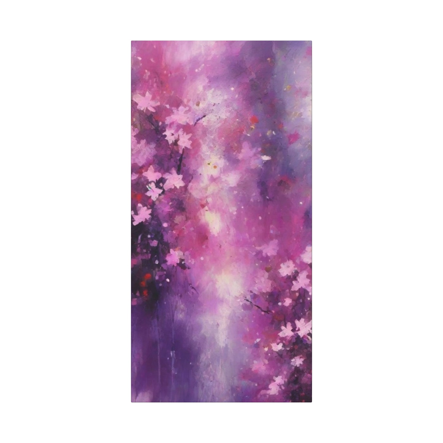 Abstract Art Canvas Print – Modern Wall Art, Digital Artwork, Matte Canvas, Ready to Hang, Home & Office Décor, Modern Wall Décor, Floral Abstract Wall Art - Purple Blossom Matte Canvas