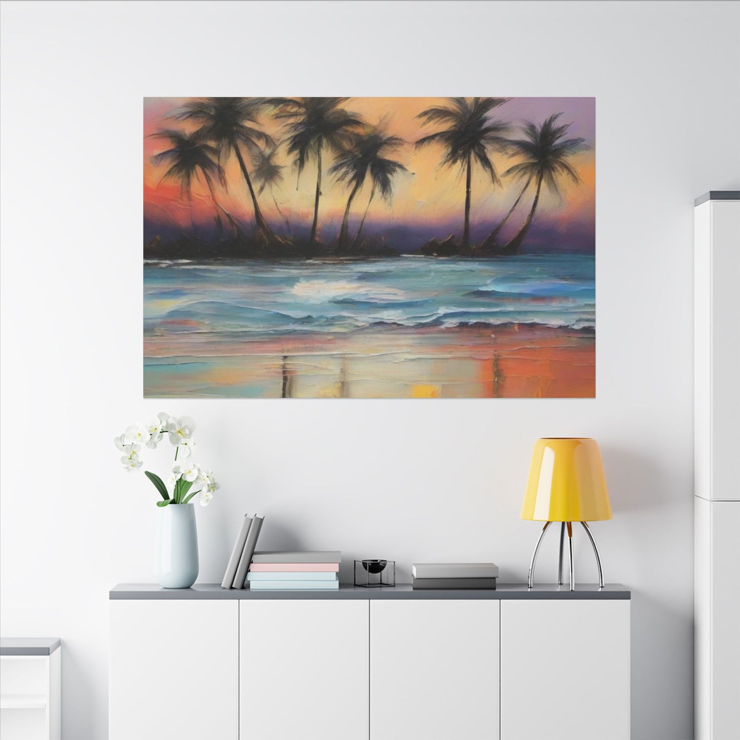 Abstract Art Canvas Print – Beach, Hawaii, Modern Wall Art, Digital Artwork, Matte Canvas, Ready to Hang, Home & Office Décor, Modern Wall Décor, Matte Canvas, Stretched, 0.75"