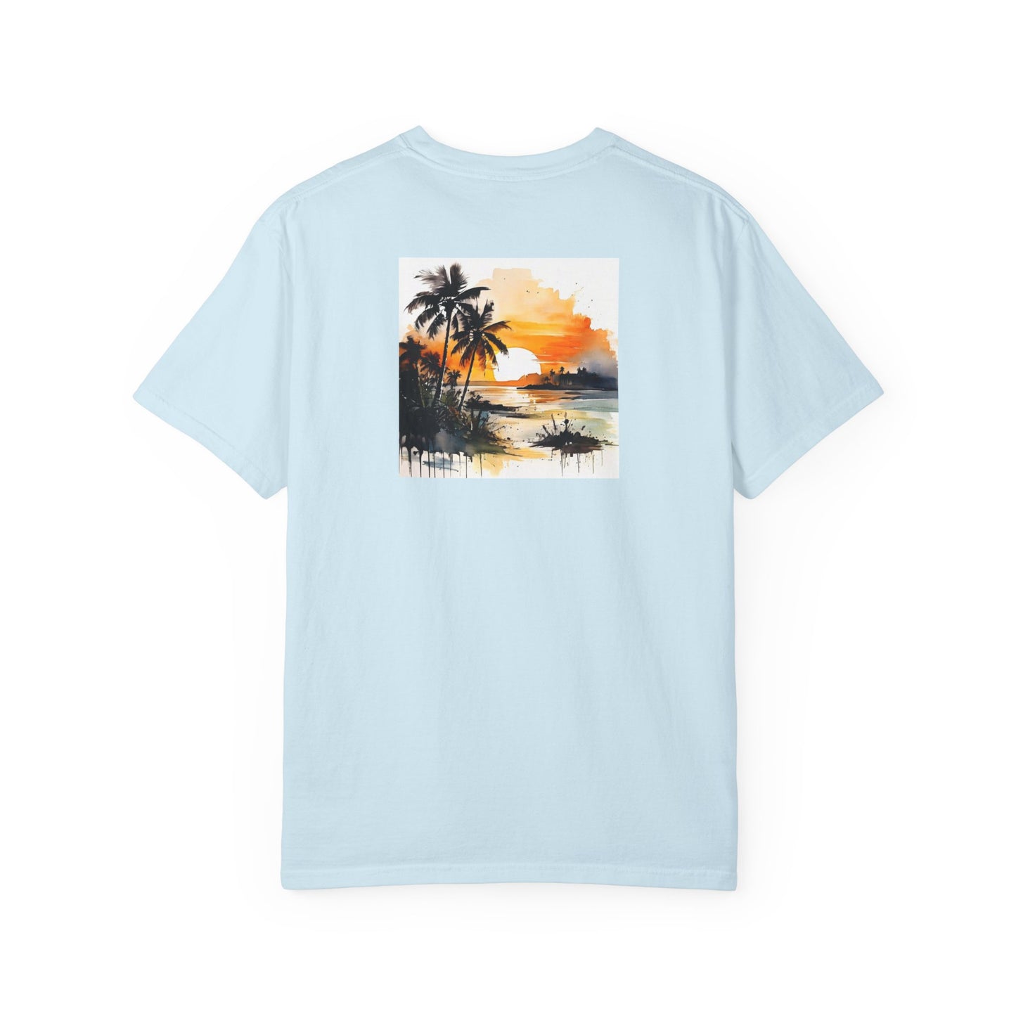 Tropical Sunset T-shirt | Unisex Garment-Dyed Tee | Beach Vibe, Summer Fashion, Vacation Essential, Gift Idea, Relaxed Style