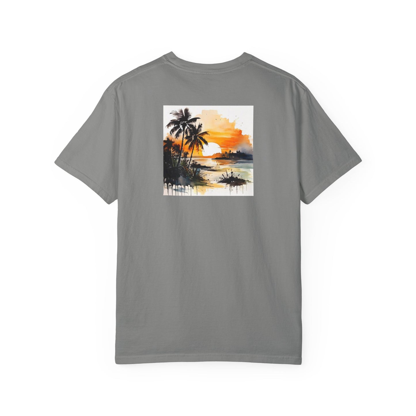 Tropical Sunset T-shirt | Unisex Garment-Dyed Tee | Beach Vibe, Summer Fashion, Vacation Essential, Gift Idea, Relaxed Style