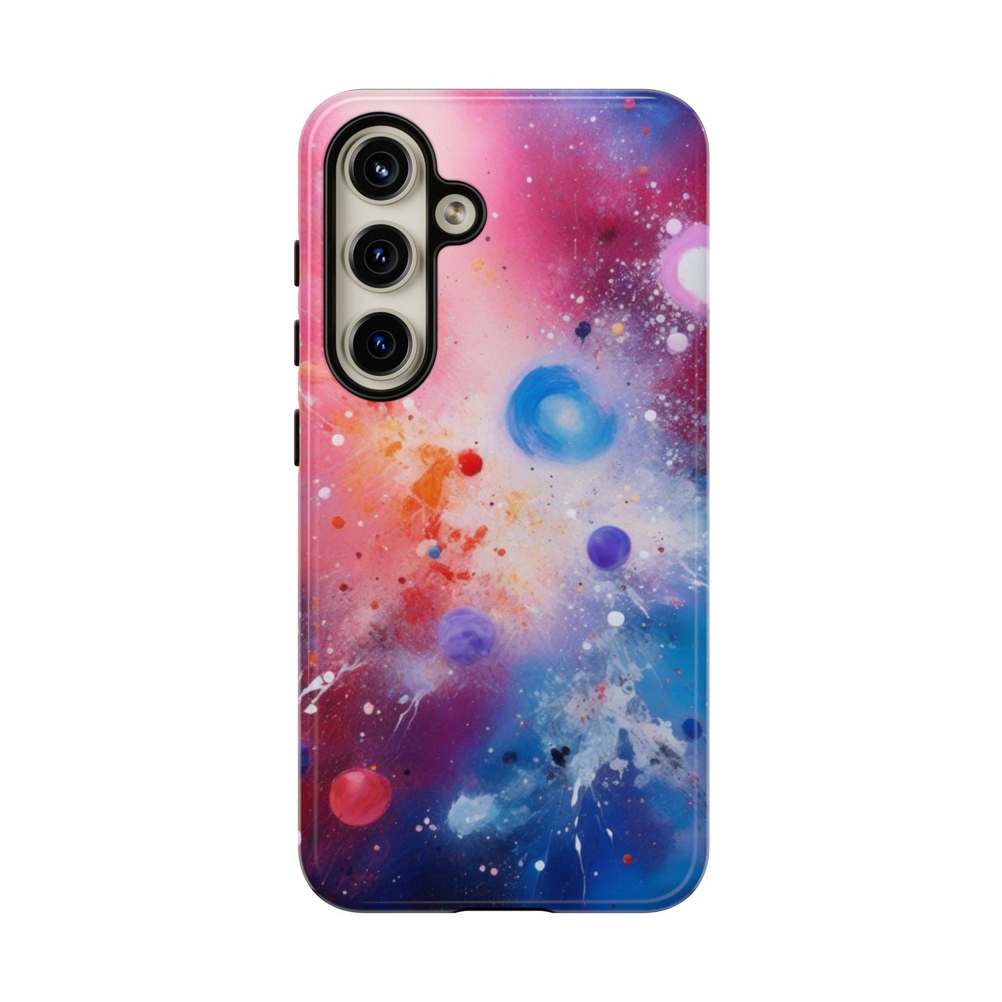 Tough Case Phone Case for Samsung Galaxy S25/S24 – Dual Layer, Matte/Glossy Finish, Wireless Charging Compatible, Cosmic Phone Case - Galaxy Inspired