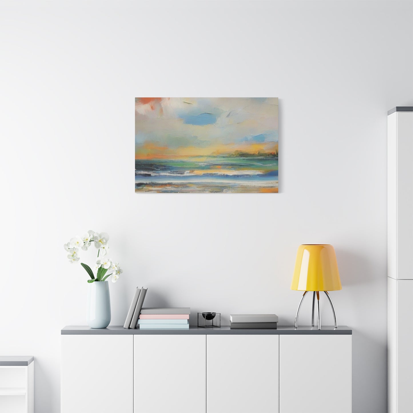 Abstract Art Canvas Print – Modern Wall Art, Digital Artwork, Matte Canvas, Ready to Hang, Home & Office Décor, Modern Wall Décor, Serene Coastal Canvas Art