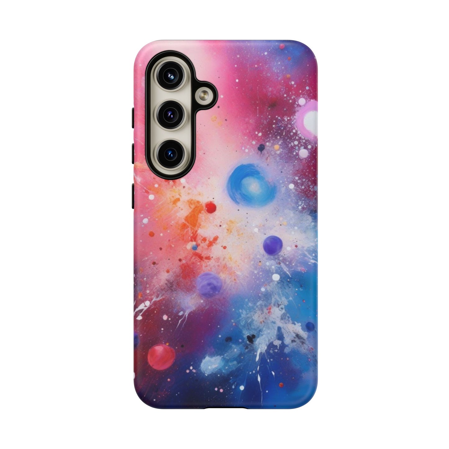 Tough Case Phone Case for Samsung Galaxy S25/S24 – Dual Layer, Matte/Glossy Finish, Wireless Charging Compatible, Cosmic Phone Case - Galaxy Inspired