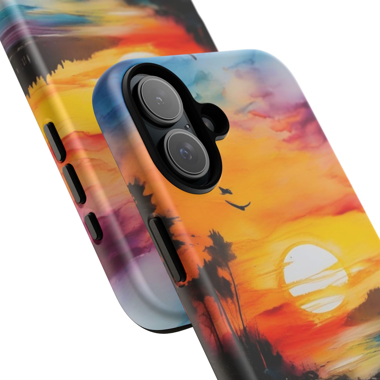 iPhone Tough Case Phone Case for iPhone 16/16 Plus/16 Pro/16 Pro Max – Dual Layer, Matte/Glossy Finish, Wireless Charging Compatible