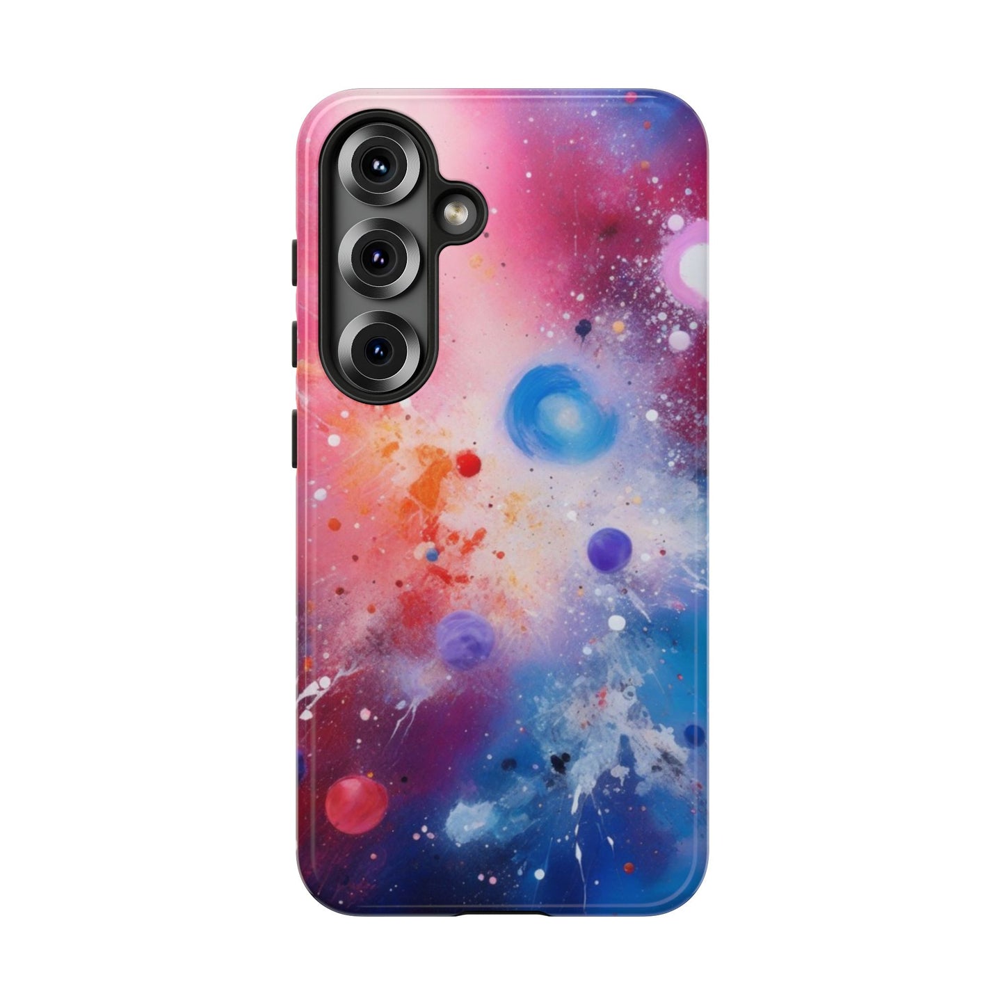 Tough Case Phone Case for Samsung Galaxy S25/S24 – Dual Layer, Matte/Glossy Finish, Wireless Charging Compatible, Cosmic Phone Case - Galaxy Inspired