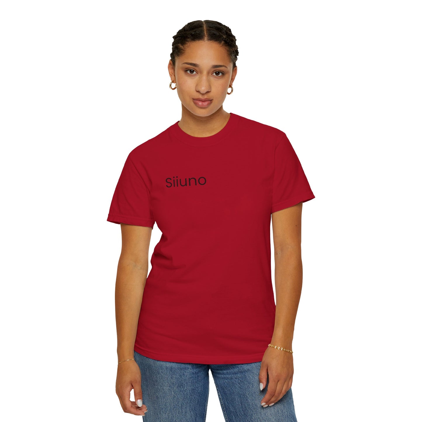 Siiuno Garment-Dyed T-shirt for Everyday Comfort, Unisex Tee for Casual Wear, Gift for Friends, Relaxed Style Tee, Versatile Summer Top