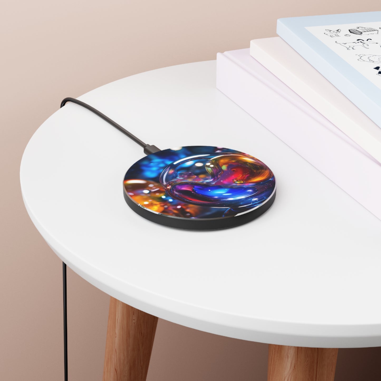10W Fast Wireless Phone Charger – Qi-Certified for iPhone 16/15/14, Samsung Galaxy S25/S24/S23, Google Pixel 7/8/9 – Sleek, Compact Design with Micro USB Cable.