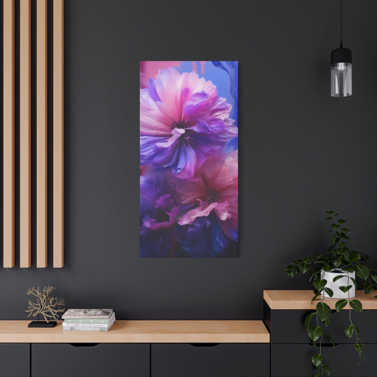 Abstract Art Canvas Print – Modern Wall Art, Digital Artwork, Matte Canvas, Ready to Hang, Home & Office Décor, Modern Wall Décor, Vibrant Floral Canvas Wall Art - Matte Stretched Decor for Home