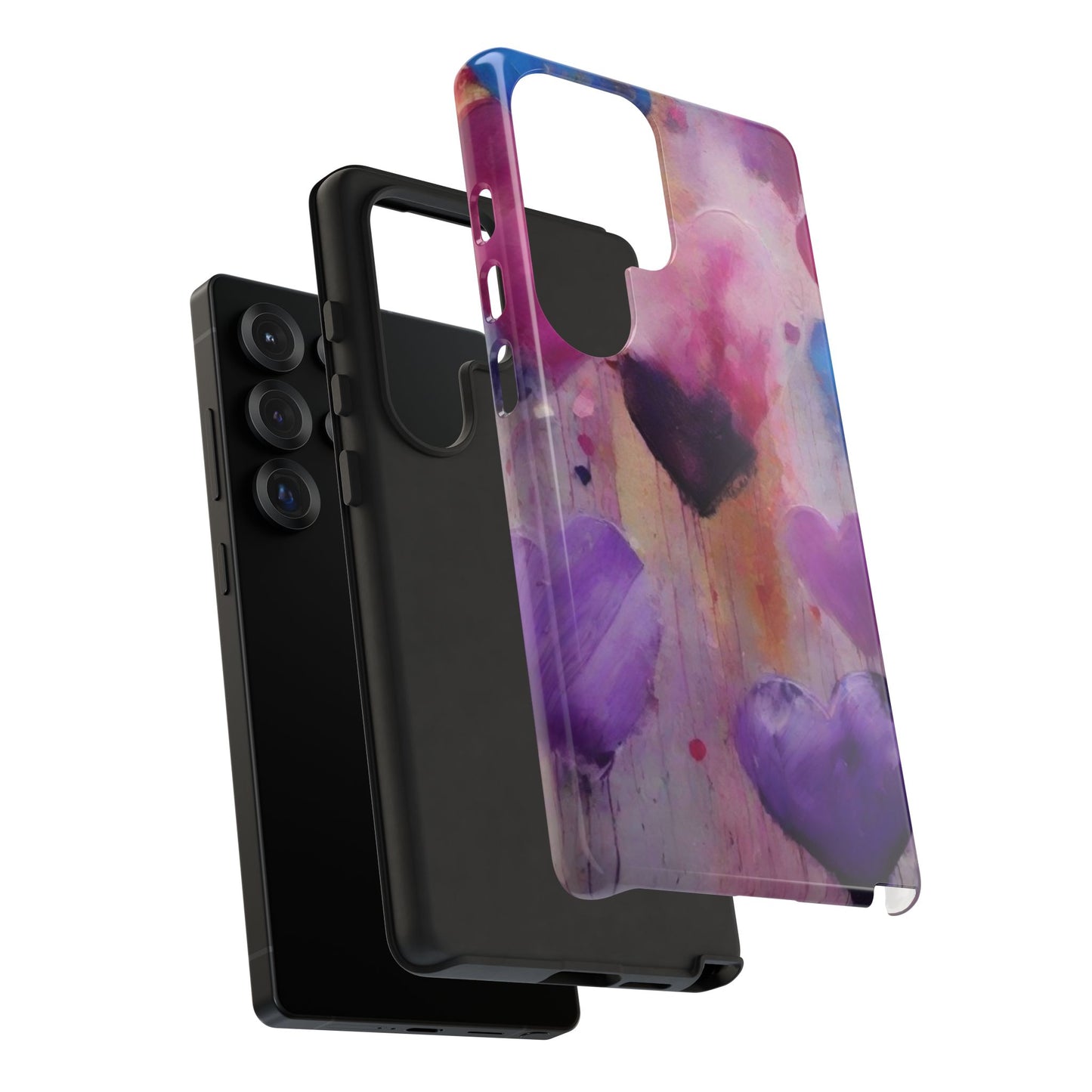iPhone Tough Case Phone Case for iPhone 16, Samsung Galaxy S25 – Dual Layer, Matte/Glossy Finish, Wireless Charging Compatible