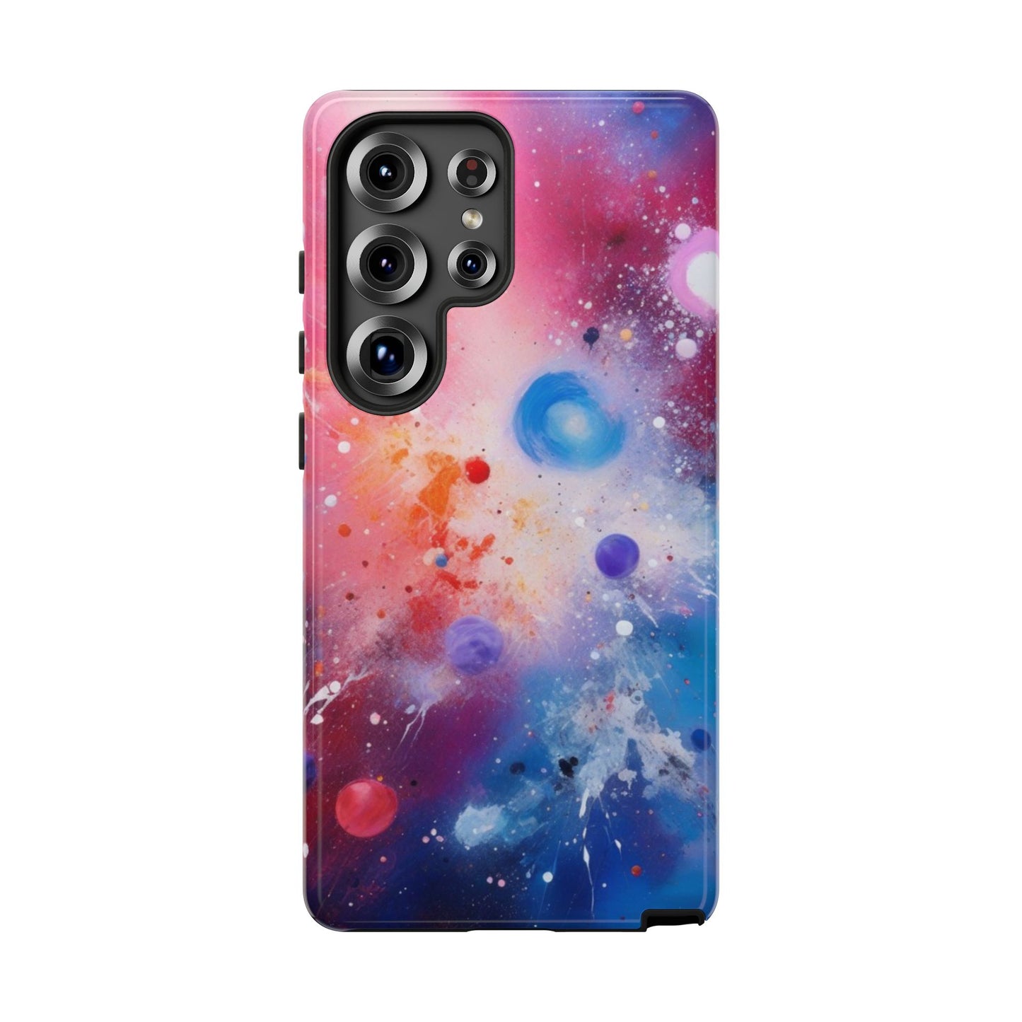 Tough Case Phone Case for Samsung Galaxy S25/S24 – Dual Layer, Matte/Glossy Finish, Wireless Charging Compatible, Cosmic Phone Case - Galaxy Inspired