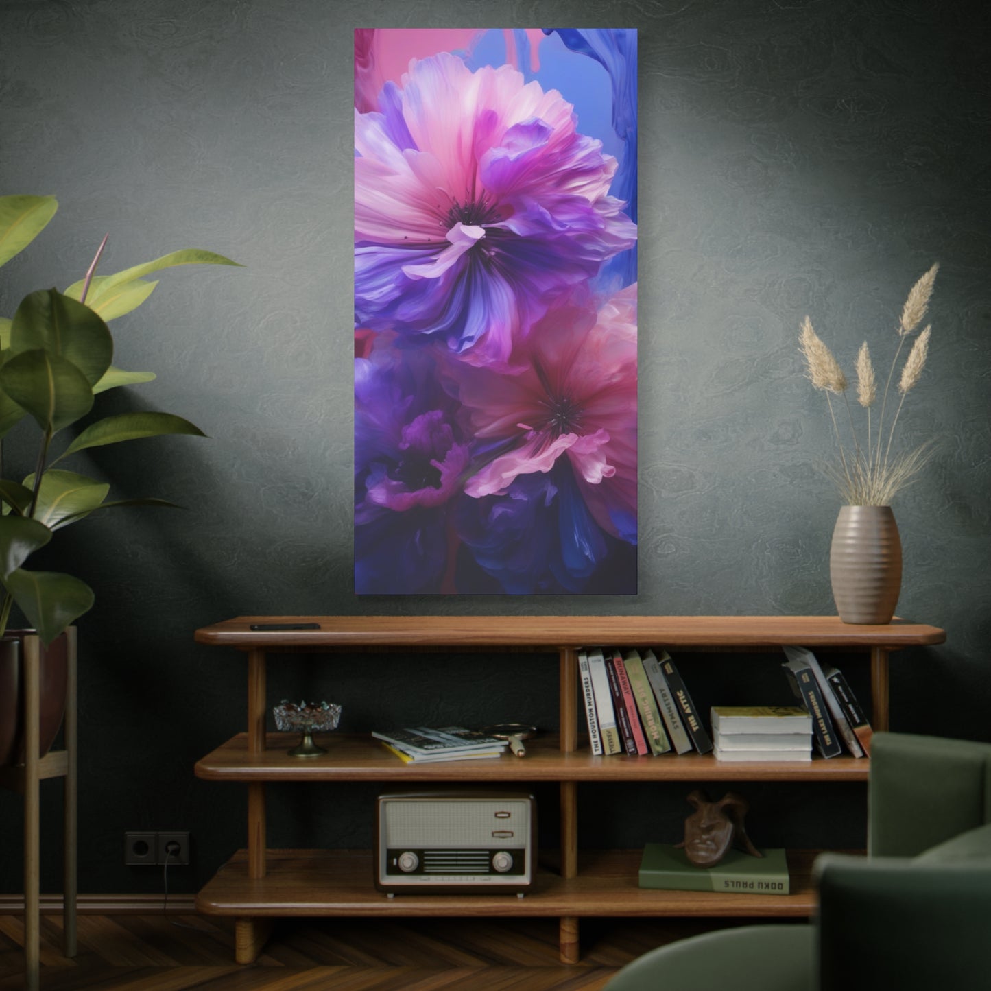 Abstract Art Canvas Print – Modern Wall Art, Digital Artwork, Matte Canvas, Ready to Hang, Home & Office Décor, Modern Wall Décor, Vibrant Floral Canvas Wall Art - Matte Stretched Decor for Home