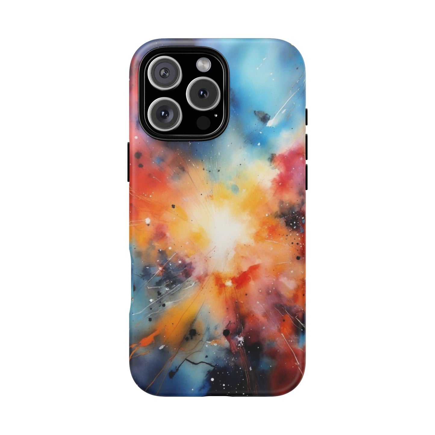 iPhone Tough Case Phone Case for iPhone 14\15\16 – Dual Layer, Matte/Glossy Finish, Wireless Charging Compatible, Galaxy Explosion Phone Case - Tough and Stylish Protection