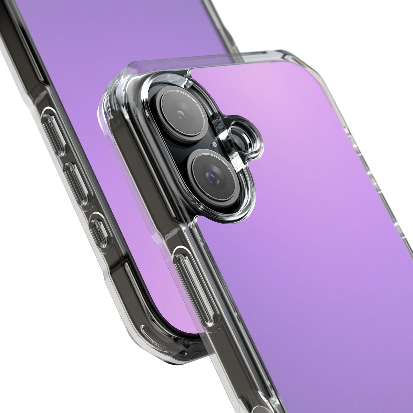 Magnetic Phone Cases for iPhone16/15/14, Impact Protection, Purple Gradient iPhone Case, Durable Clear Cover, Trendy Accessory, Gift for Tech Lovers