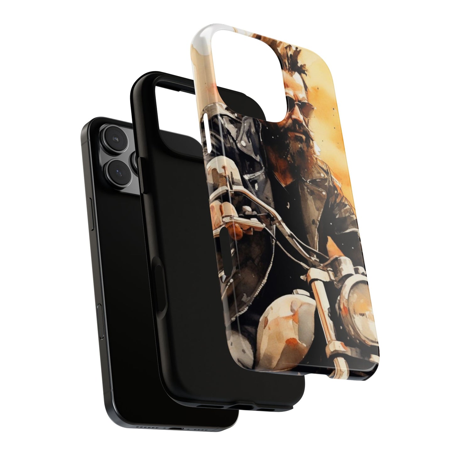 iPhone Tough Case Phone Case for iPhone 14\15\16 – Dual Layer, Matte/Glossy Finish, Wireless Charging Compatible