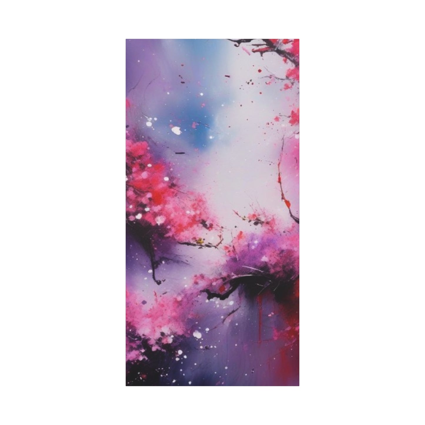 Abstract Art Canvas Print – Modern Wall Art, Cherry Blossoms, Mother's Day, Birthday, Digital Artwork, Matte Canvas, Ready to Hang, Home & Office Décor, Modern Wall Décor