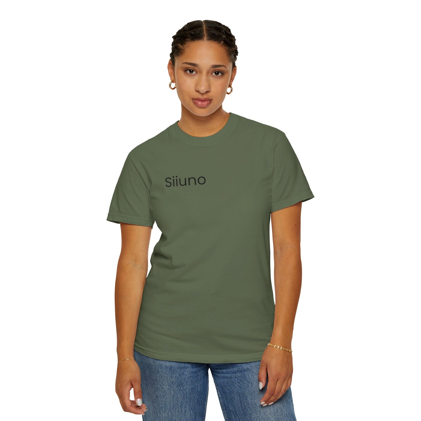 Siiuno Garment-Dyed T-shirt for Everyday Comfort, Unisex Tee for Casual Wear, Gift for Friends, Relaxed Style Tee, Versatile Summer Top