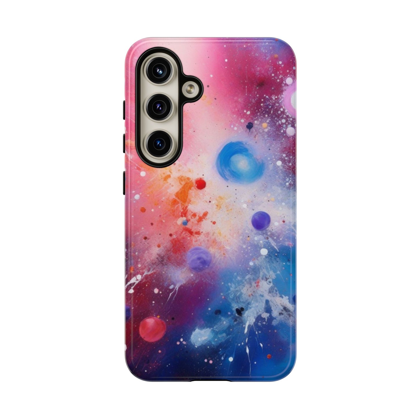 Tough Case Phone Case for Samsung Galaxy S25/S24 – Dual Layer, Matte/Glossy Finish, Wireless Charging Compatible, Cosmic Phone Case - Galaxy Inspired