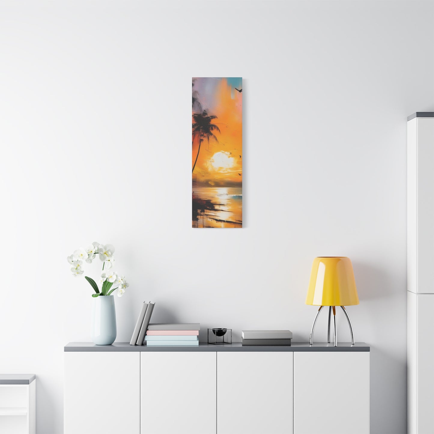 Abstract Art Canvas Print – Modern Wall Art, Digital Artwork, Matte Canvas, Ready to Hang, Home & Office Décor, Modern Wall DécorTropical Sunset Canvas Art - 1.25" Stretched Wall Decor for Home