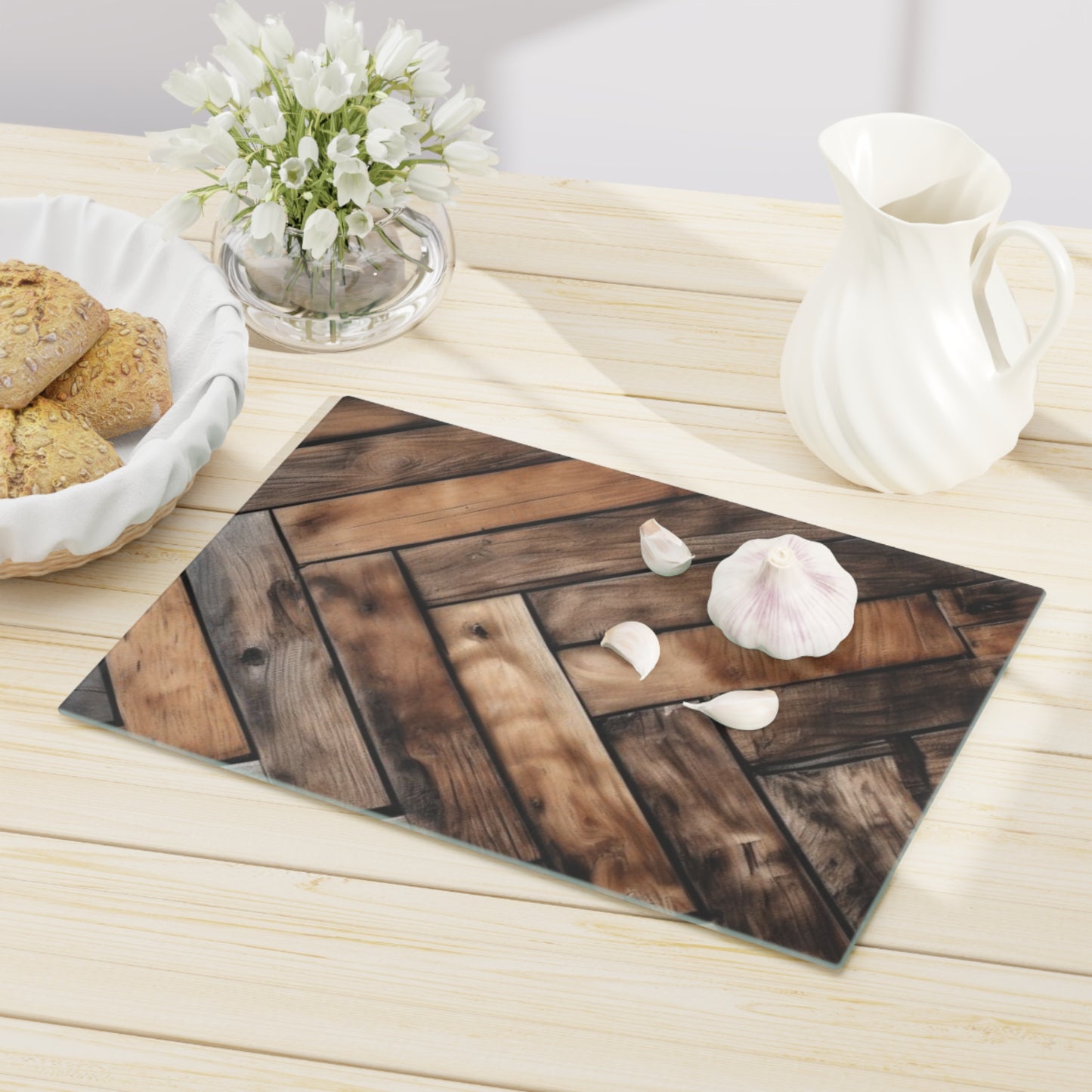 Tempered Glass Cutting Board – Hygienic, Scratch-Resistant, Dishwasher-Safe | Modern Kitchen Essential