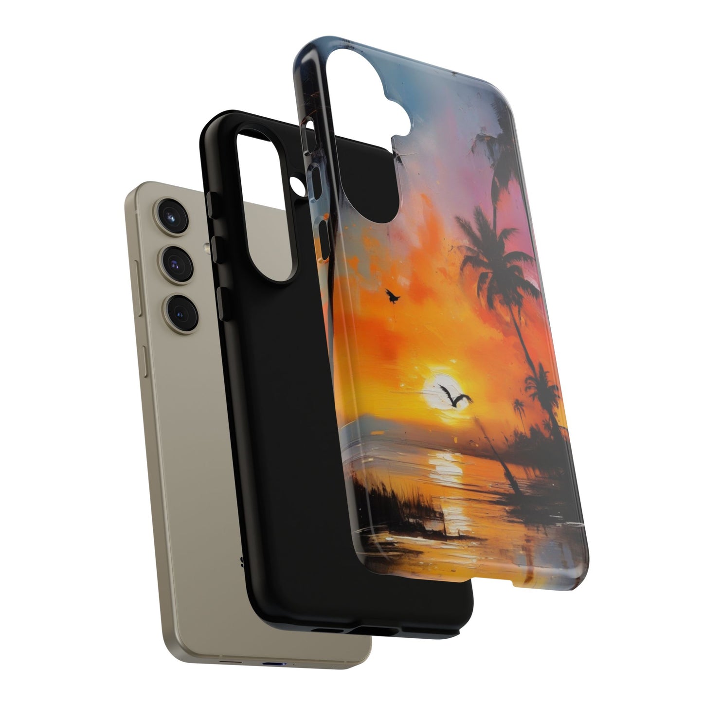 Tough Case Phone Case for Samsung Galaxy S25/S24 – Dual Layer, Matte/Glossy Finish, Wireless Charging Compatible