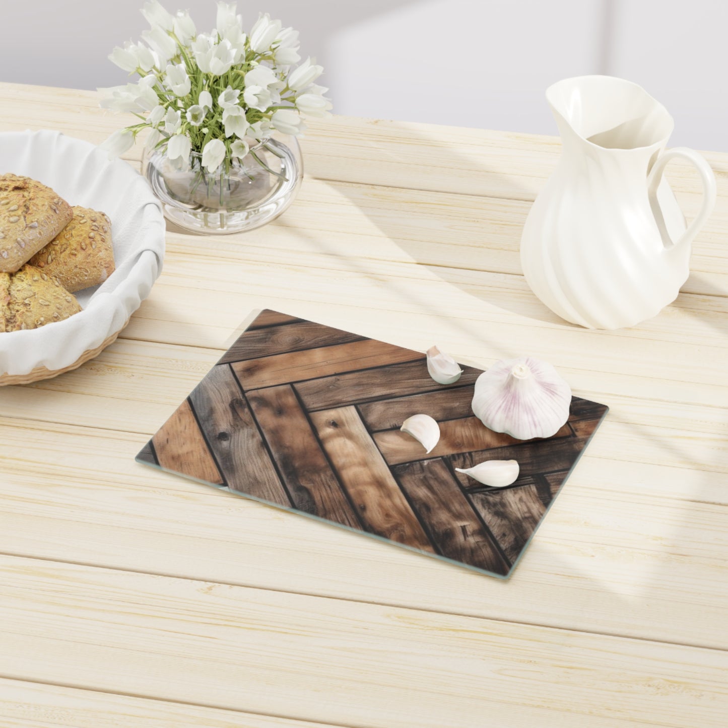Tempered Glass Cutting Board – Hygienic, Scratch-Resistant, Dishwasher-Safe | Modern Kitchen Essential