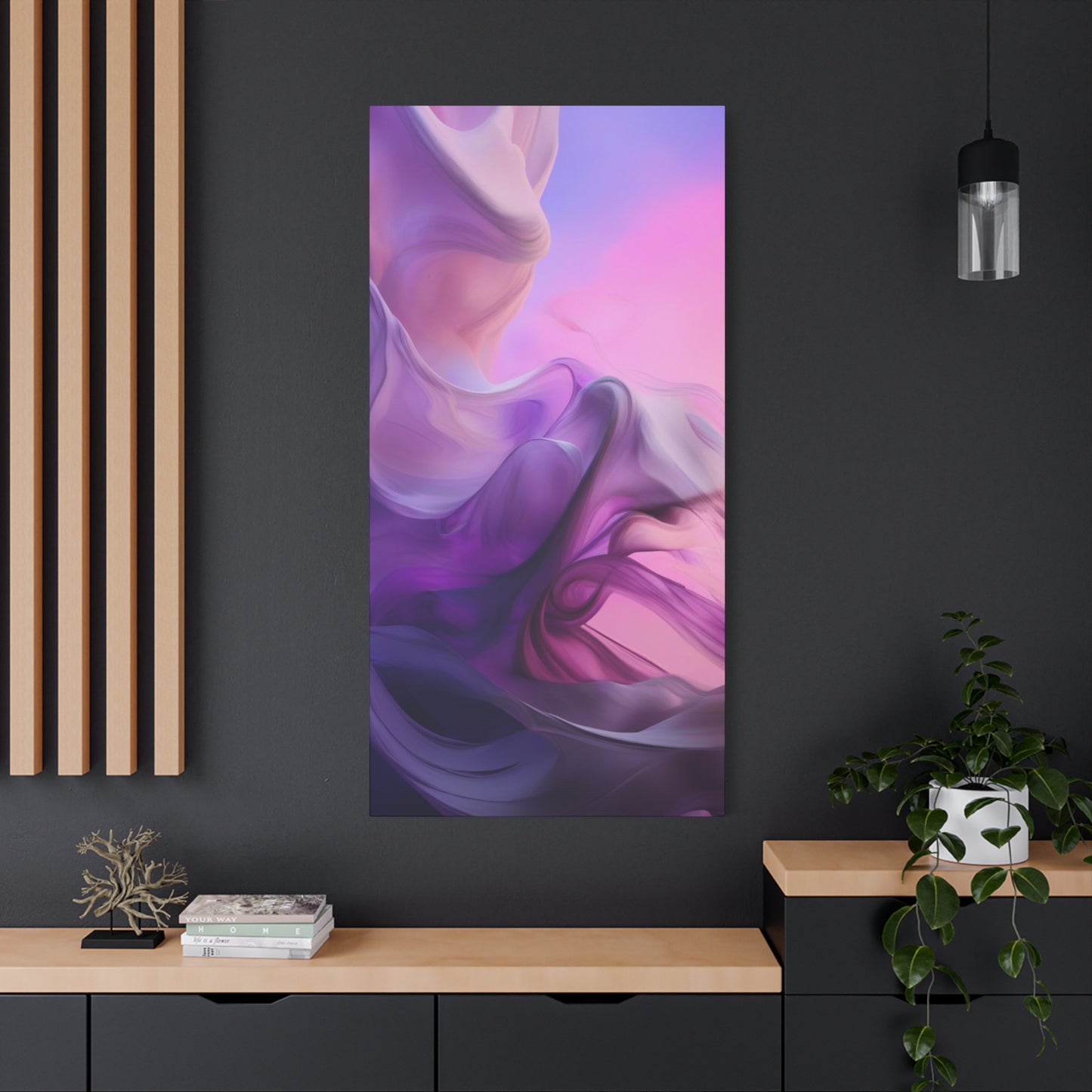 Abstract Art Canvas Print – Modern Wall Art, Digital Artwork, Matte Canvas, Ready to Hang, Home & Office Décor, Modern Wall Décor, Abstract Purple Gradient Canvas Art - 1.25" Stretched Wall Decor