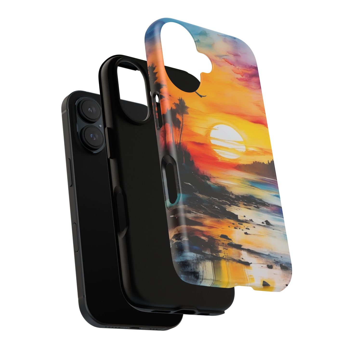 iPhone Tough Case Phone Case for iPhone 16/16 Plus/16 Pro/16 Pro Max – Dual Layer, Matte/Glossy Finish, Wireless Charging Compatible