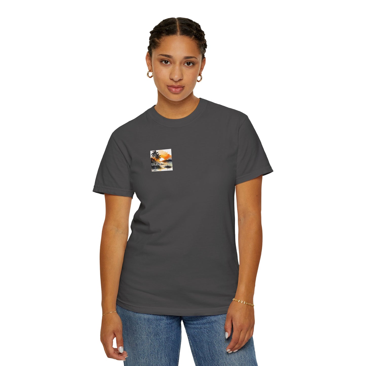 Tropical Sunset T-shirt | Unisex Garment-Dyed Tee | Beach Vibe, Summer Fashion, Vacation Essential, Gift Idea, Relaxed Style