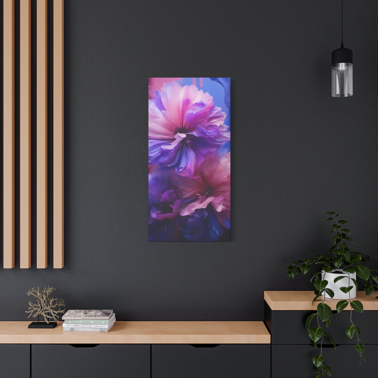 Abstract Art Canvas Print – Modern Wall Art, Digital Artwork, Matte Canvas, Ready to Hang, Home & Office Décor, Modern Wall Décor, Vibrant Floral Canvas Wall Art - Matte Stretched Decor for Home