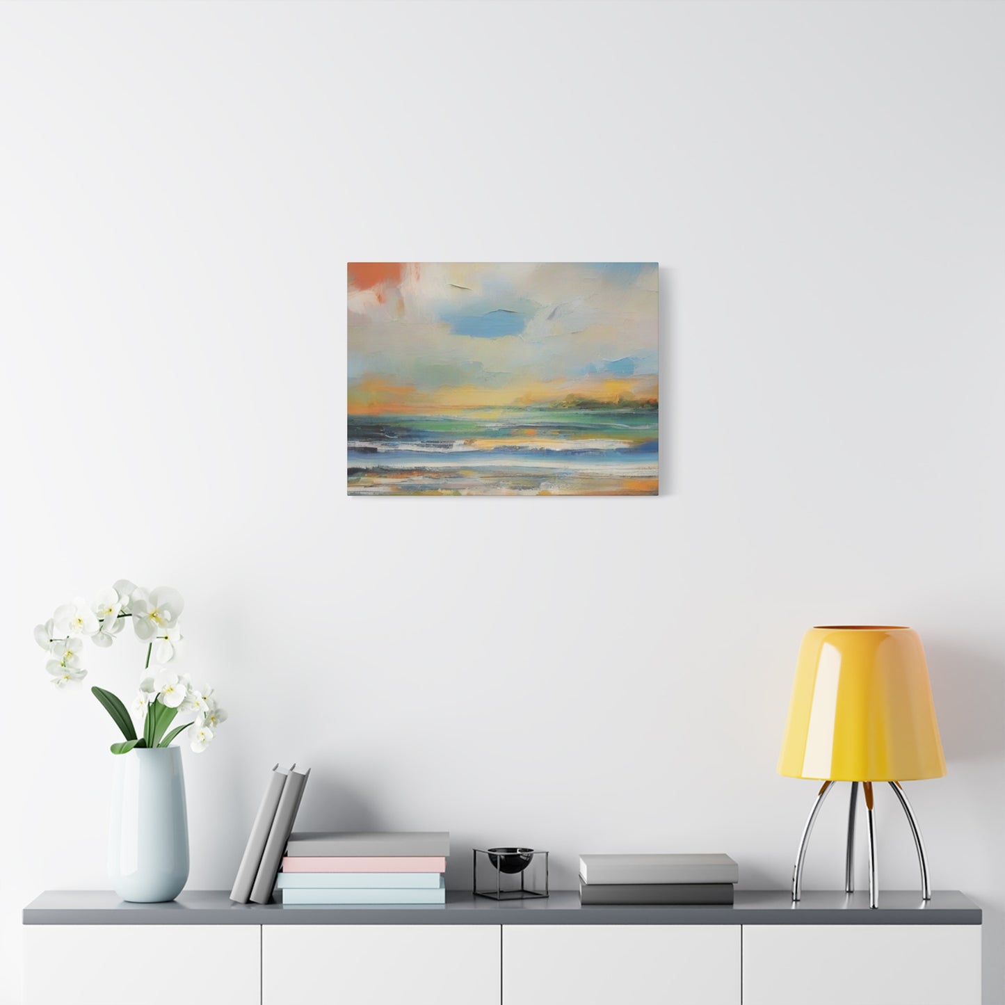 Abstract Art Canvas Print – Modern Wall Art, Digital Artwork, Matte Canvas, Ready to Hang, Home & Office Décor, Modern Wall Décor, Serene Coastal Canvas Art