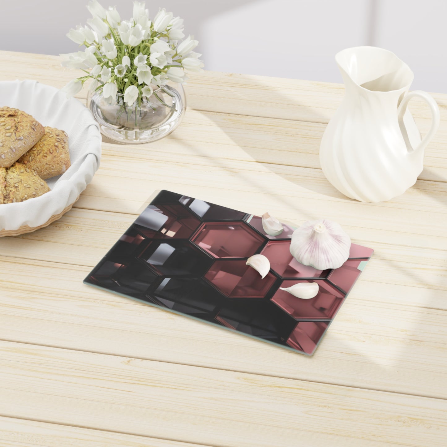 Tempered Glass Cutting Board – Hygienic, Scratch-Resistant, Dishwasher-Safe | Modern Kitchen Essential, Kitchen Decor, Housewarming Gift, Unique Design, Food Prep, Stylish Serving Board
