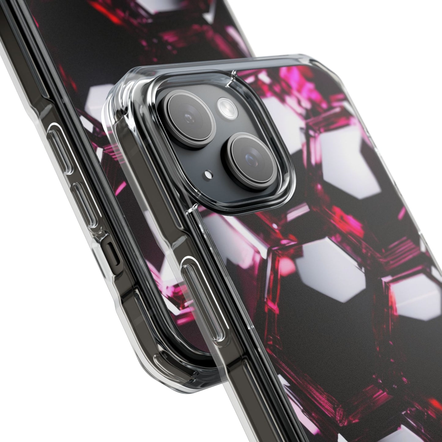 Magnetic Phone Case for iPhone 16/15/14 | Stylish Clear Impact Case, Trendy Protection for iPhone, Unique Gifts for Tech Lovers, Modern Aesthetic