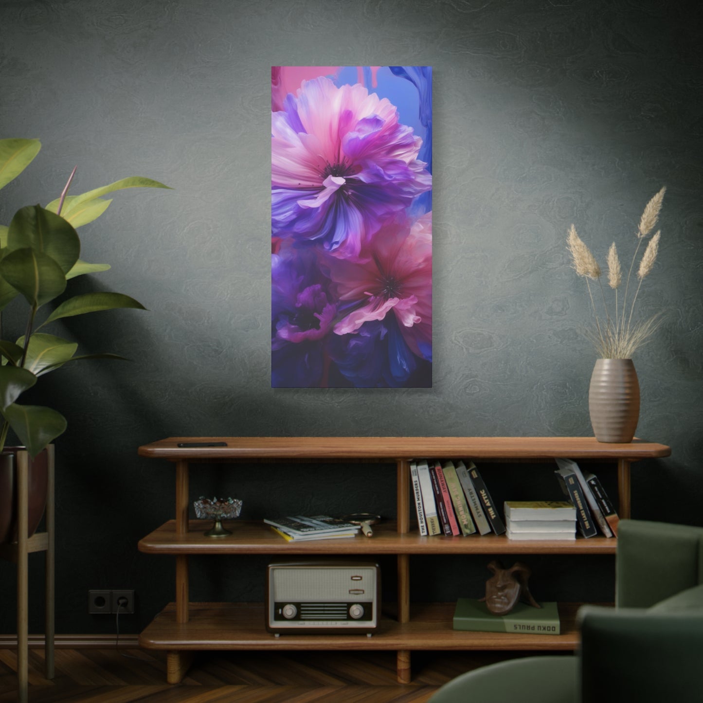 Abstract Art Canvas Print – Modern Wall Art, Digital Artwork, Matte Canvas, Ready to Hang, Home & Office Décor, Modern Wall Décor, Vibrant Floral Canvas Wall Art - Matte Stretched Decor for Home
