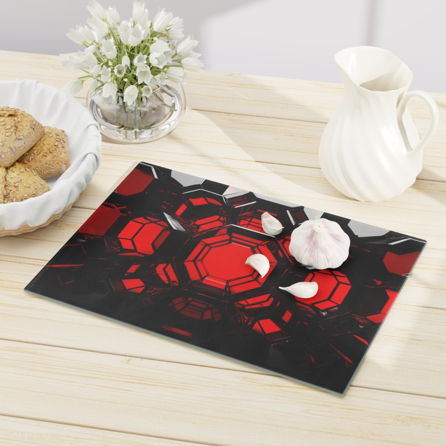 Tempered Glass Cutting Board – Hygienic, Scratch-Resistant, Dishwasher-Safe | Modern Kitchen Essential, Modern Kitchen Decor, Gifts for Chefs, Housewarming Present, Unique Culinary Gift