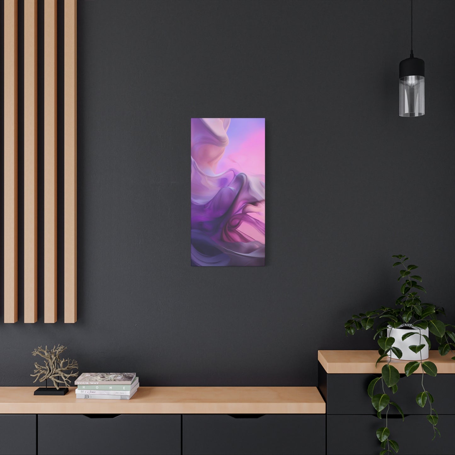Abstract Art Canvas Print – Modern Wall Art, Digital Artwork, Matte Canvas, Ready to Hang, Home & Office Décor, Modern Wall Décor, Abstract Purple Gradient Canvas Art - 1.25" Stretched Wall Decor