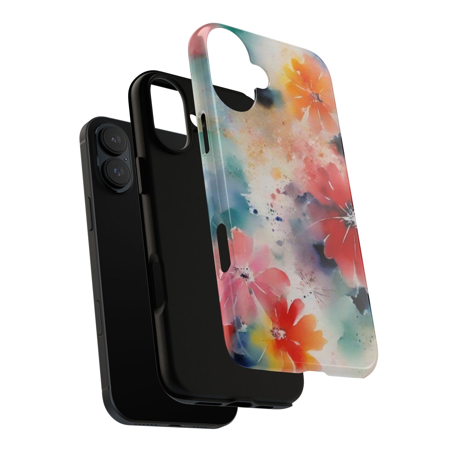 iPhone Tough Case Phone Case for iPhone 16– Dual Layer, Matte/Glossy Finish, Wireless Charging Compatible