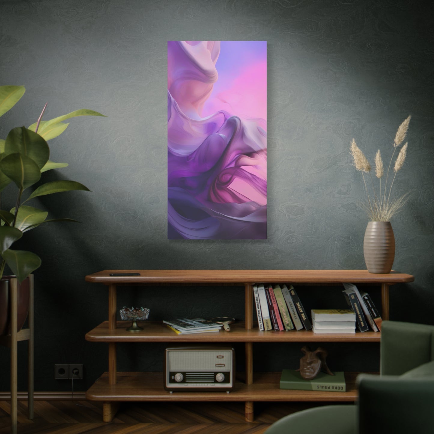Abstract Art Canvas Print – Modern Wall Art, Digital Artwork, Matte Canvas, Ready to Hang, Home & Office Décor, Modern Wall Décor, Abstract Purple Gradient Canvas Art - 1.25" Stretched Wall Decor